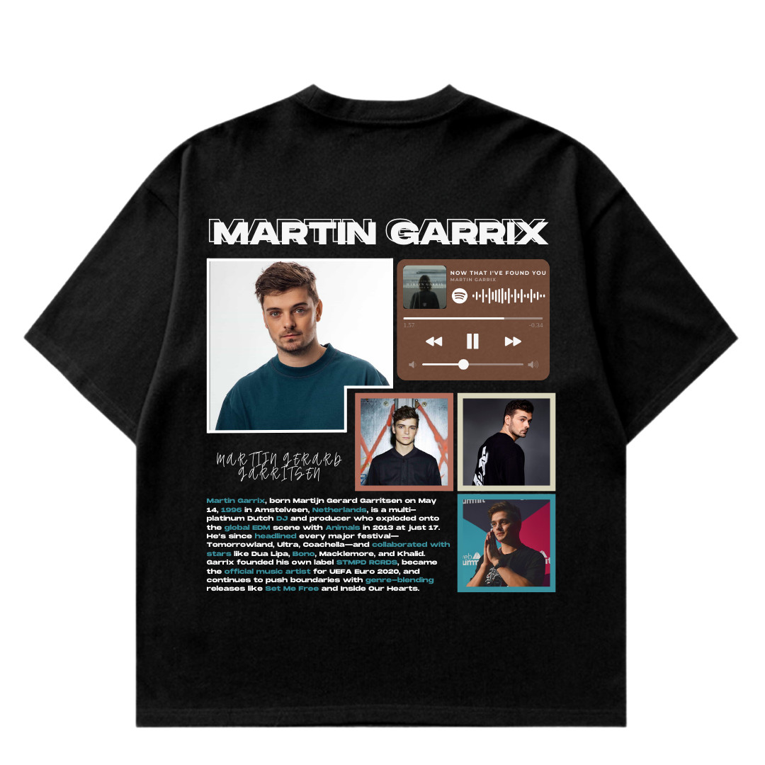 VISTELLA™ Kişiye Özel Oversize Martin Garrix T-shirt