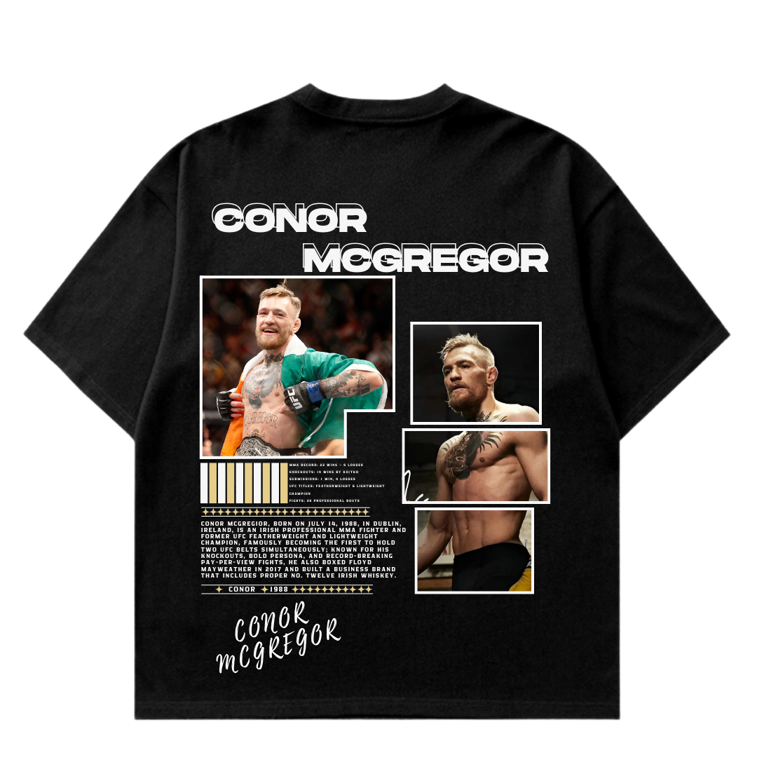 VISTELLA™ Kişiye Özel Oversize Conor Mcgregor T-shirt
