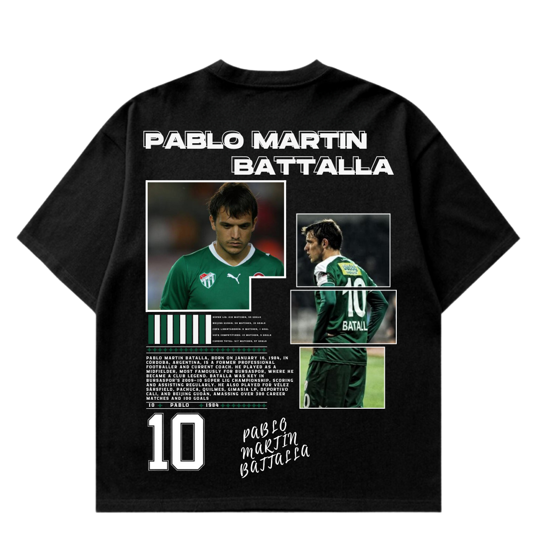 VISTELLA™ Kişiye Özel Oversize Pablo Martin Battalla T-shirt