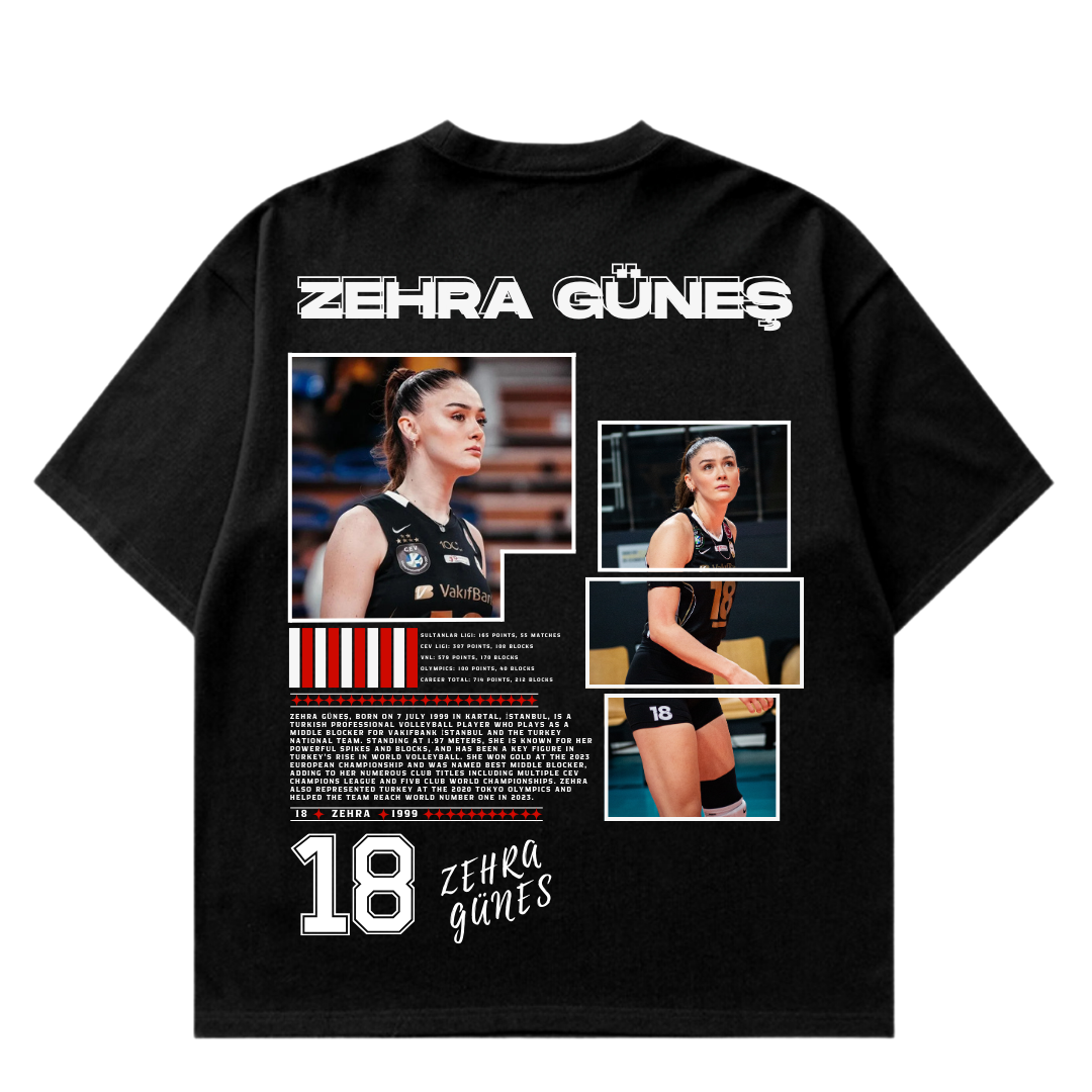 VISTELLA™ Kişiye Özel Oversize Zehra Güneş T-shirt