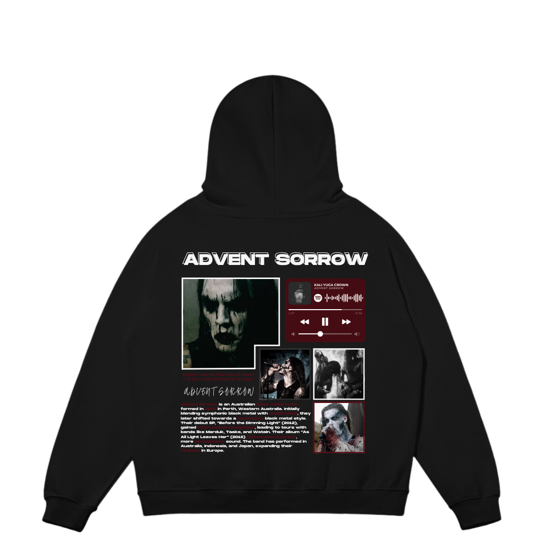 VISTELLA™ Kişiye Özel Oversize Advent Sorrow Hoodie