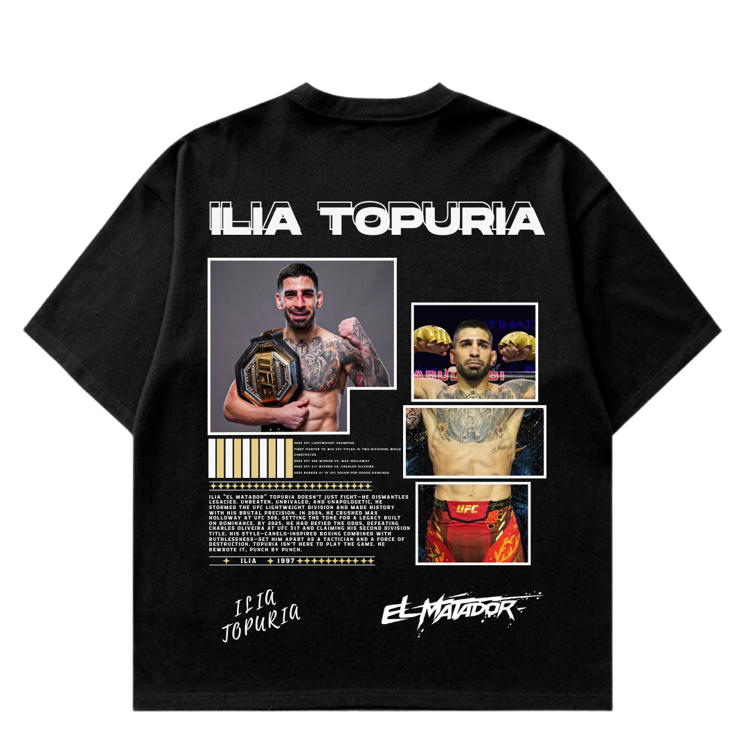 VISTELLA™ Kişiye Özel Oversize ILia Topuria T-shirt