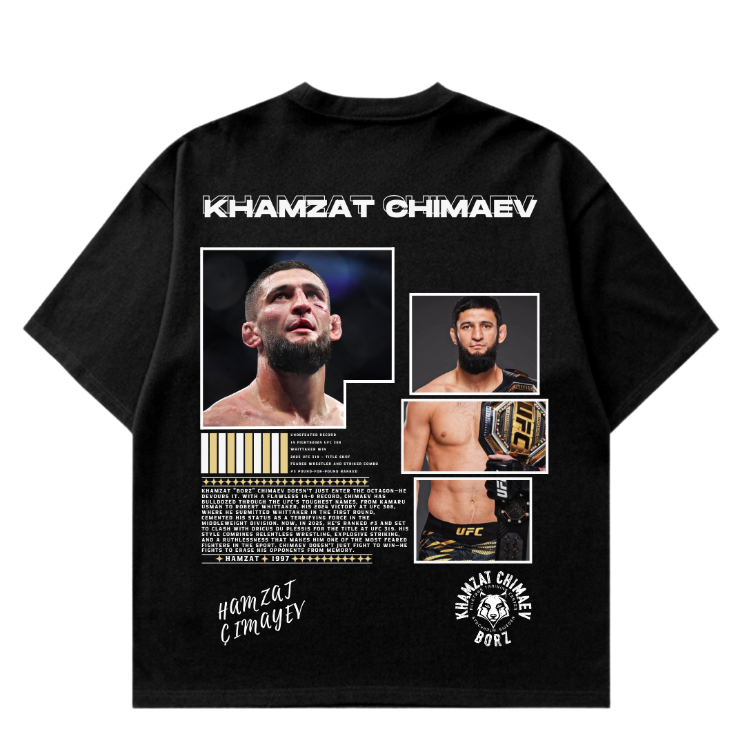 VISTELLA™ Kişiye Özel Oversize Khamzat Chimaev T-shirt