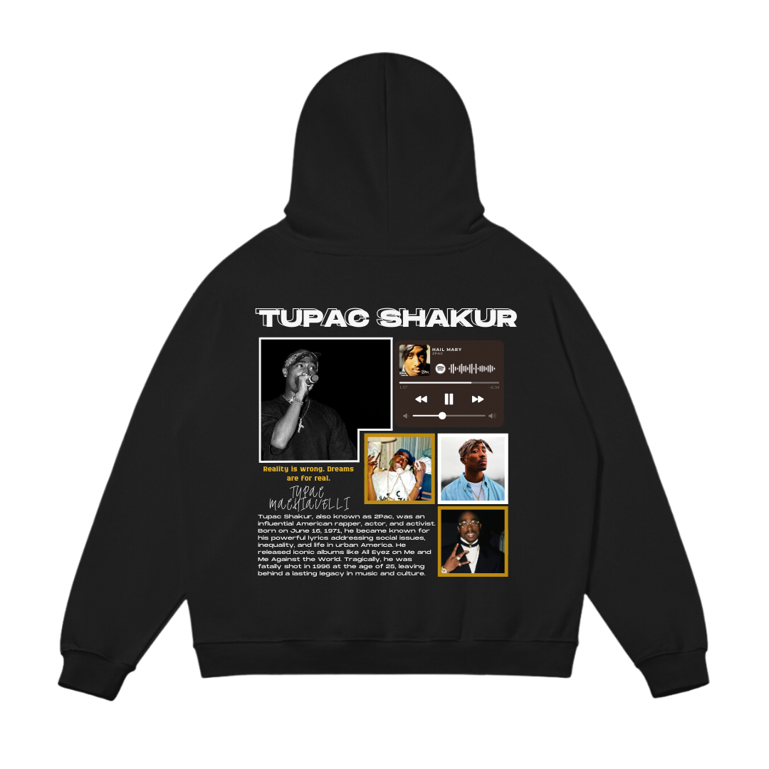 VISTELLA™ Kişiye Özel Oversize Tupac Hoodie