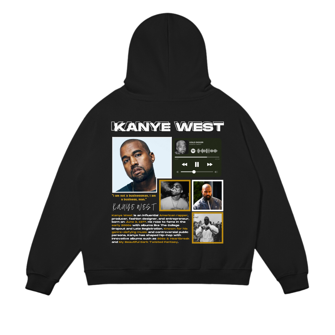 VISTELLA™ Kişiye Özel Oversize Kanye West Hoodie