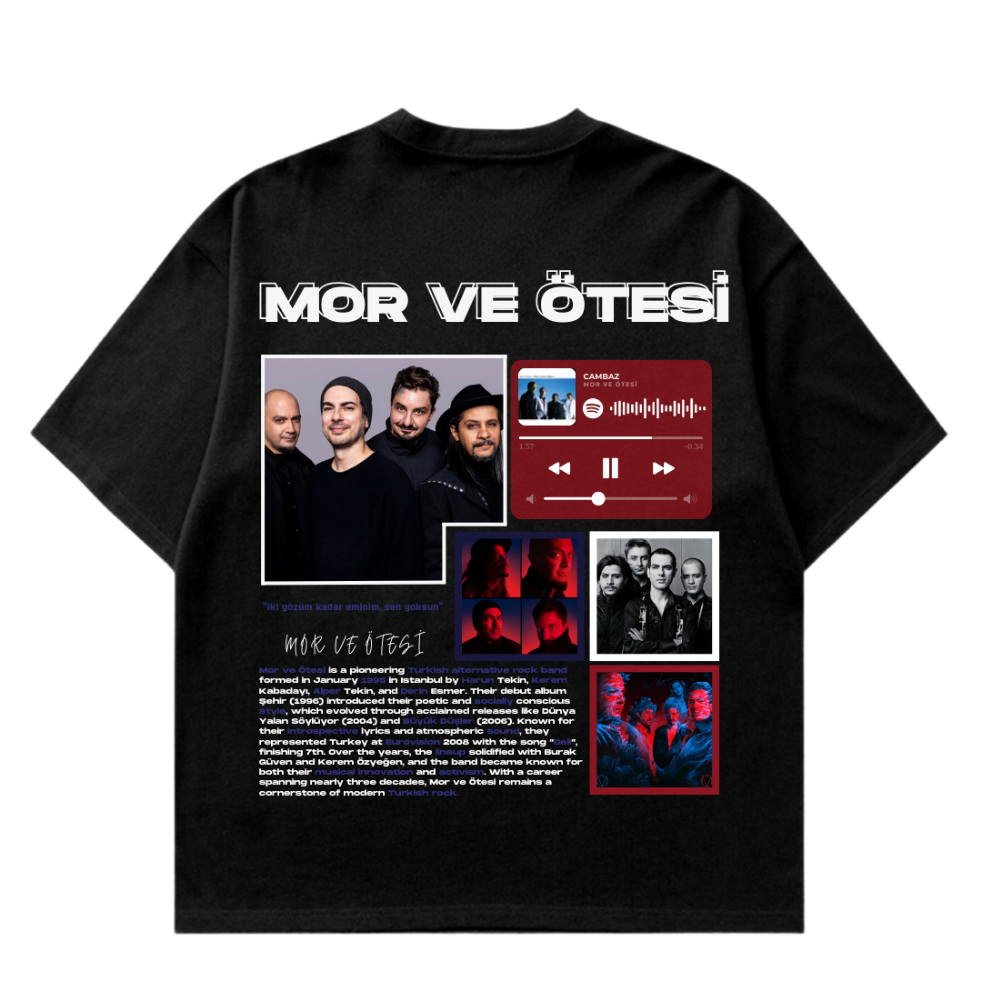 VISTELLA™ Kişiye Özel Oversize Mor Ve Ötesi T-shirt