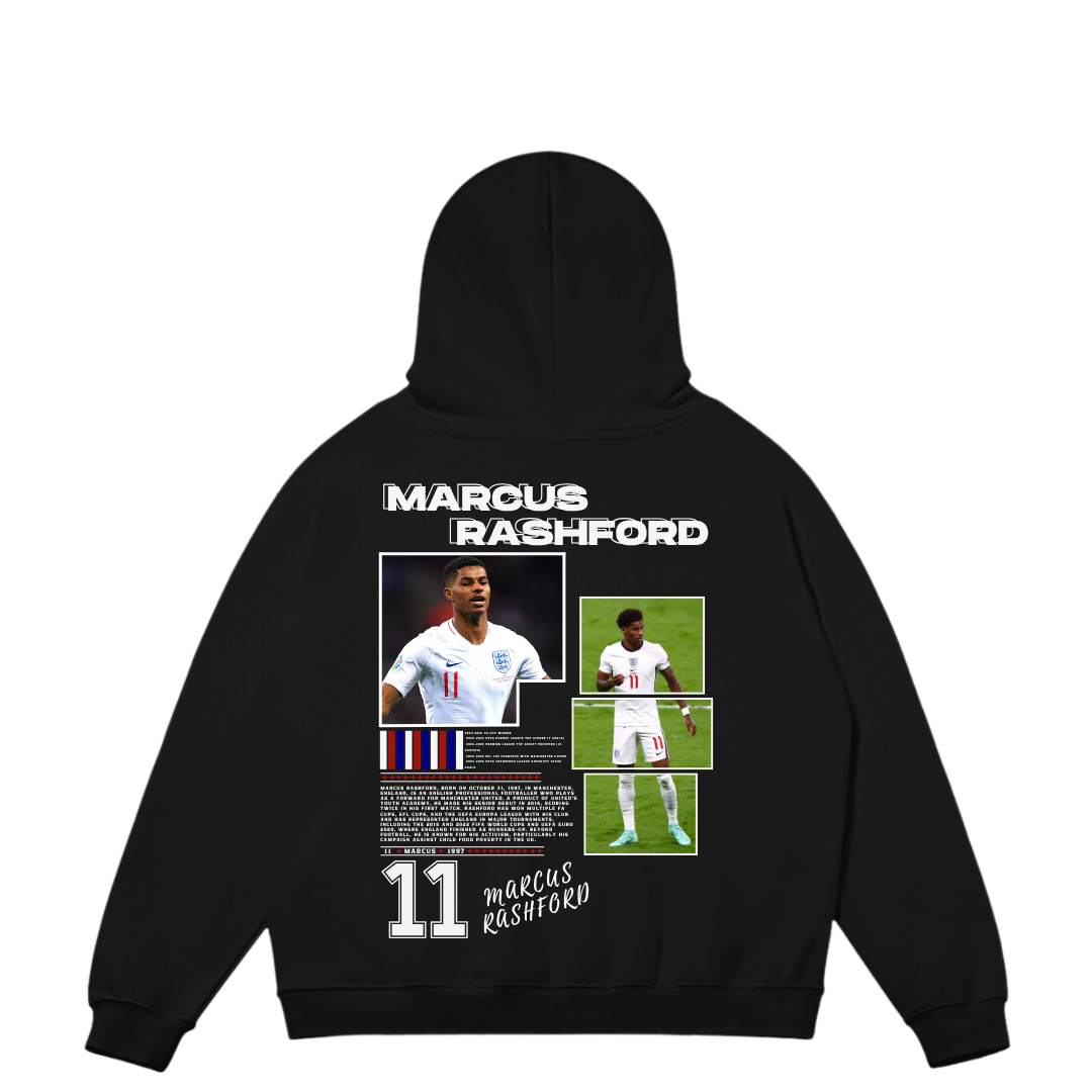 VISTELLA™ Kişiye Özel Oversize Marcus Rashford Hoodie