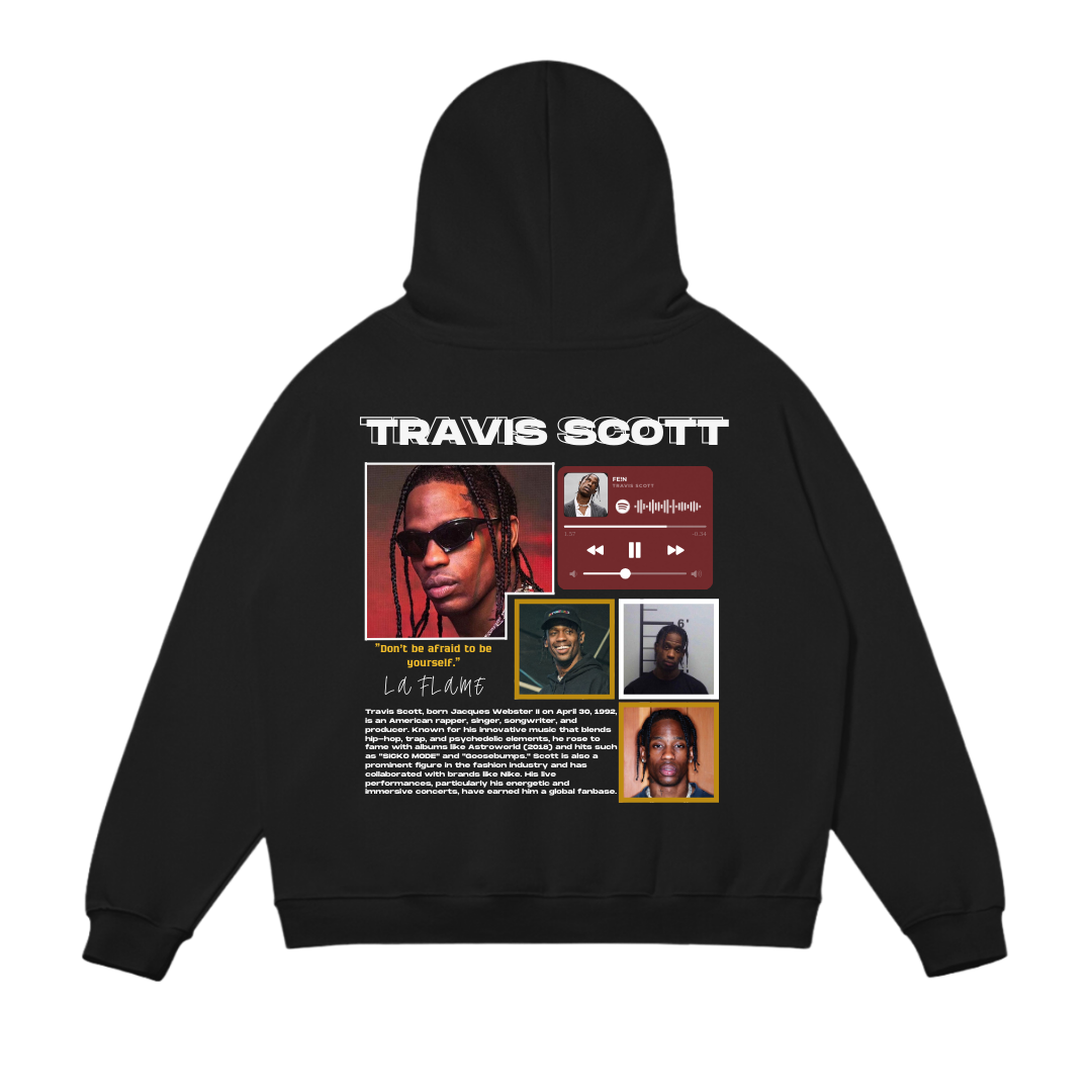 VISTELLA™ Kişiye Özel Oversize Travis Scott Hoodie
