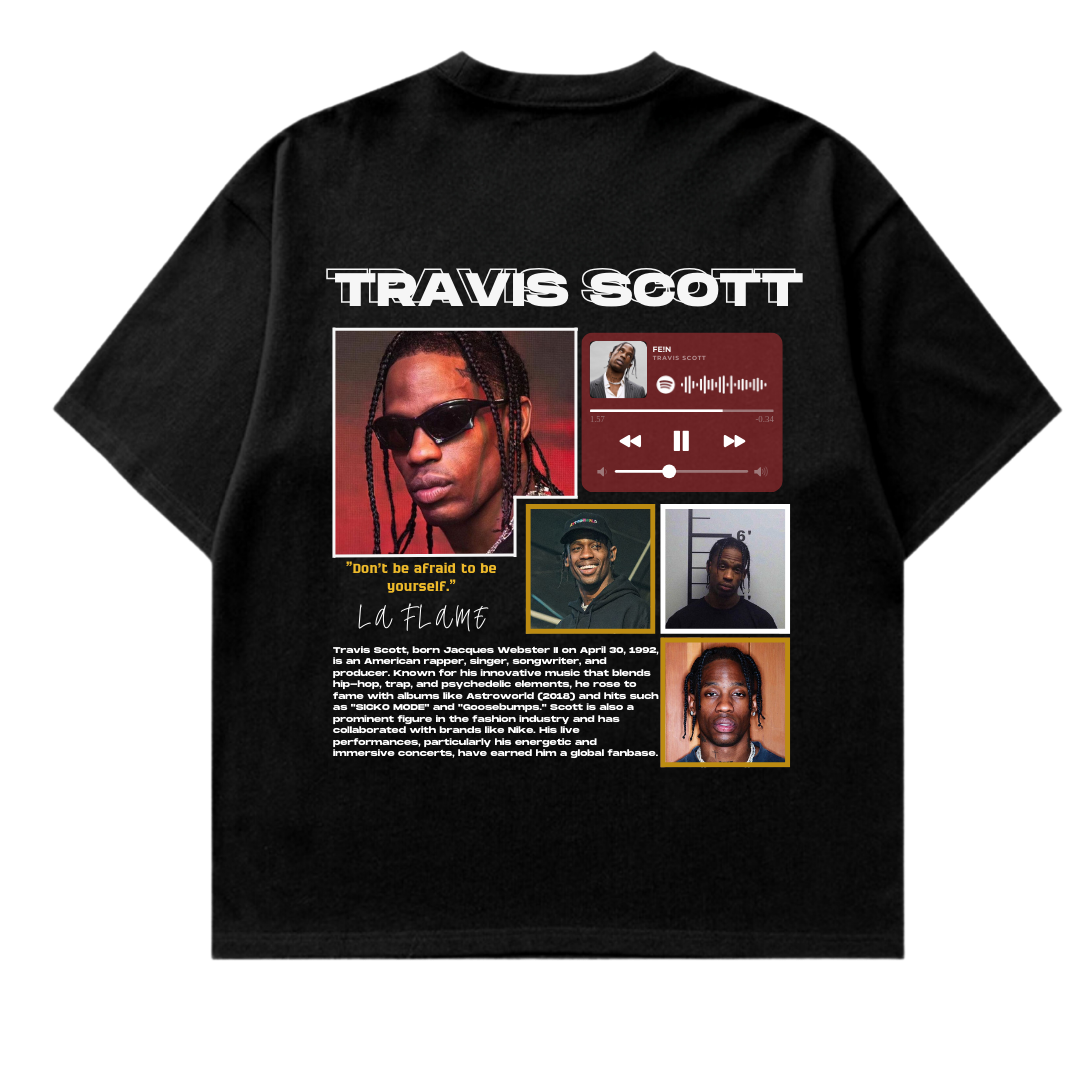 VISTELLA™ Kişiye Özel Oversize Travis Scott T-shirt