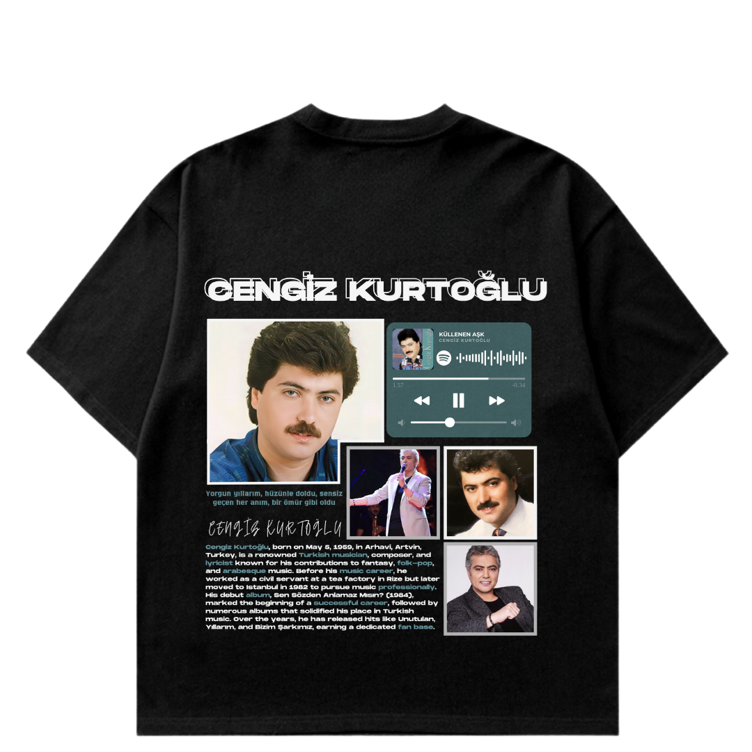 VISTELLA™ Kişiye Özel Oversize Cengiz Kurtoğlu T-shirt