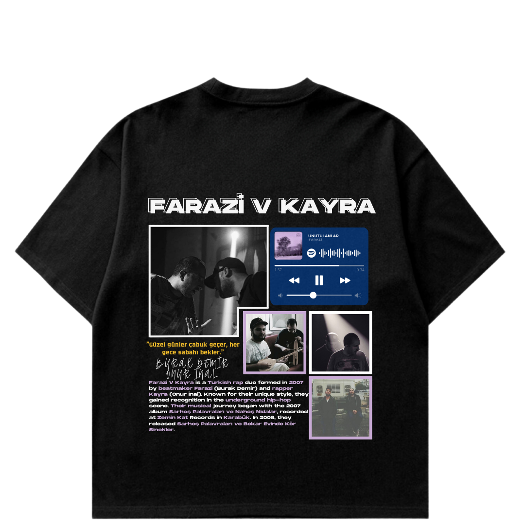 VISTELLA™ Kişiye Özel Oversize Farazi V Kayra T-shirt