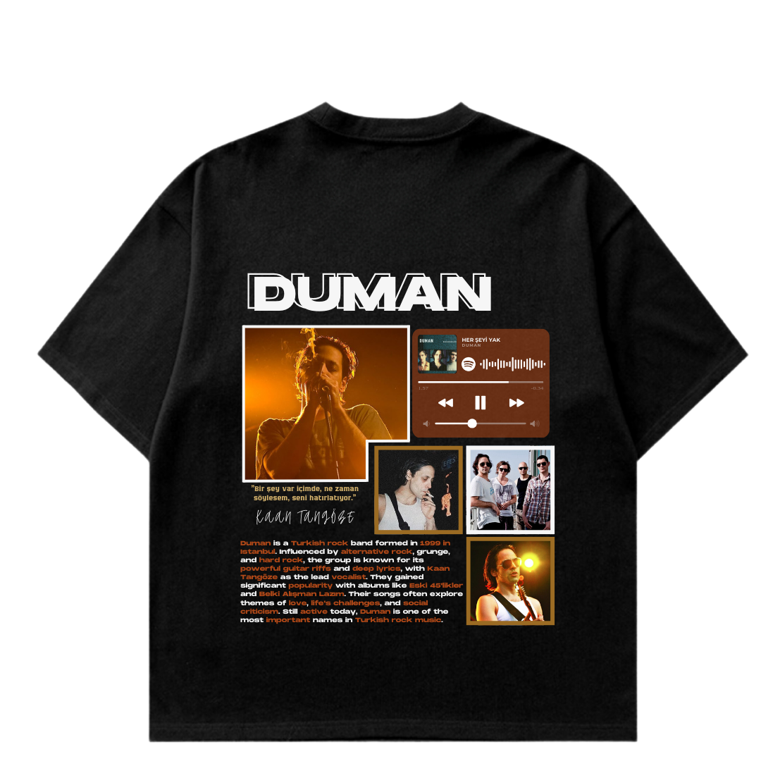VISTELLA™ Kişiye Özel Oversize Duman T-shirt