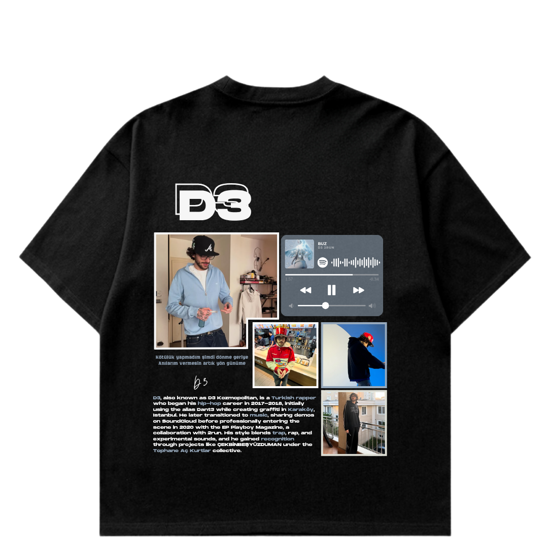VISTELLA™ Kişiye Özel Oversize D3 T-shirt