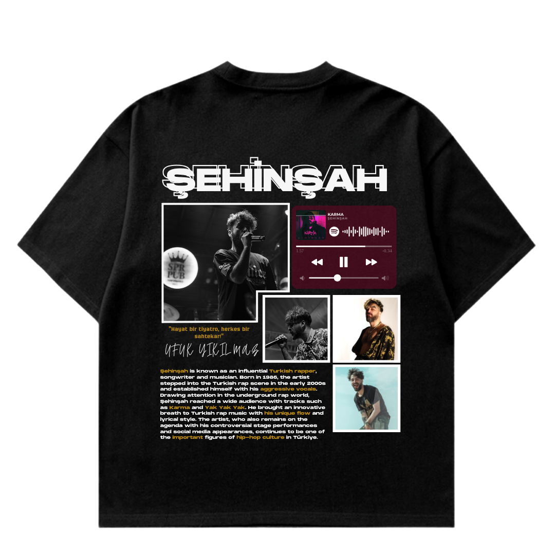 VISTELLA™ Kişiye Özel Oversize Şehinşah T-shirt