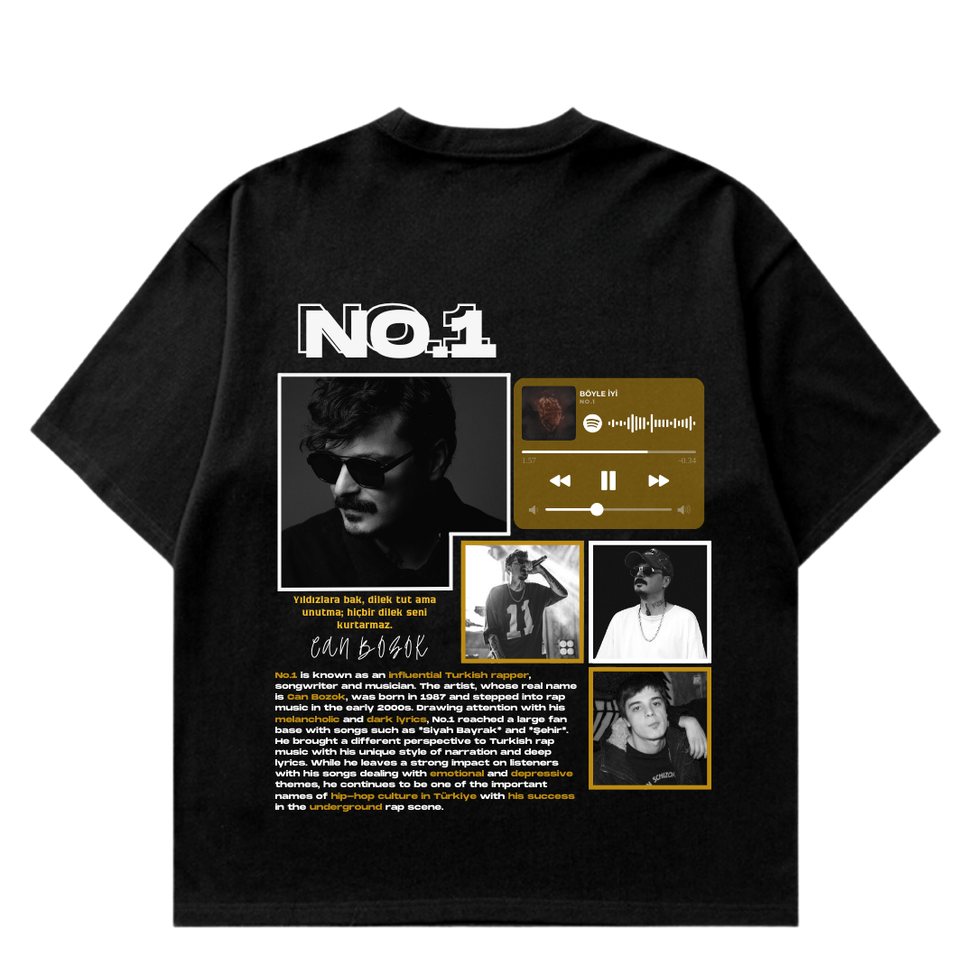 VISTELLA™ Kişiye Özel Oversize NO.1 T-shirt