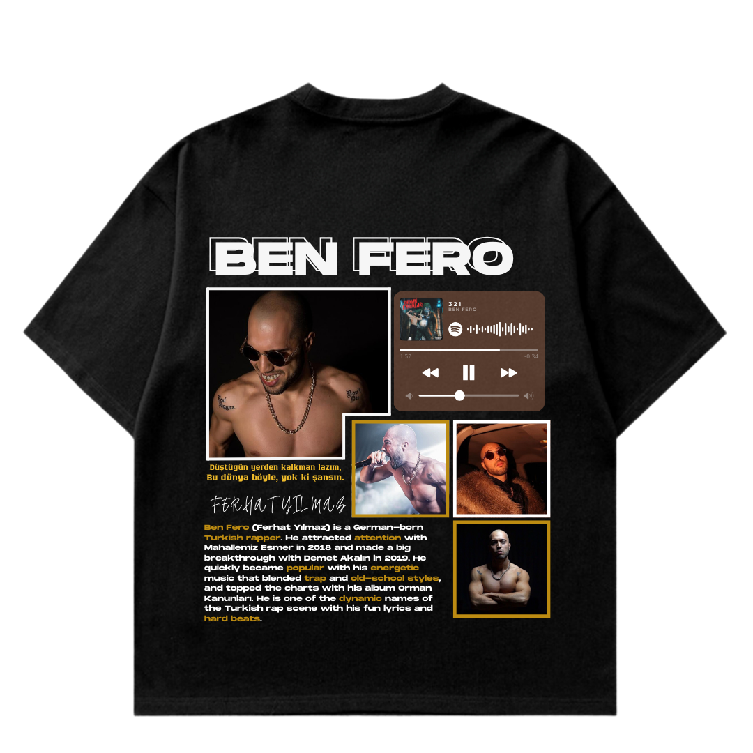 VISTELLA™ Kişiye Özel Oversize Ben Fero T-shirt