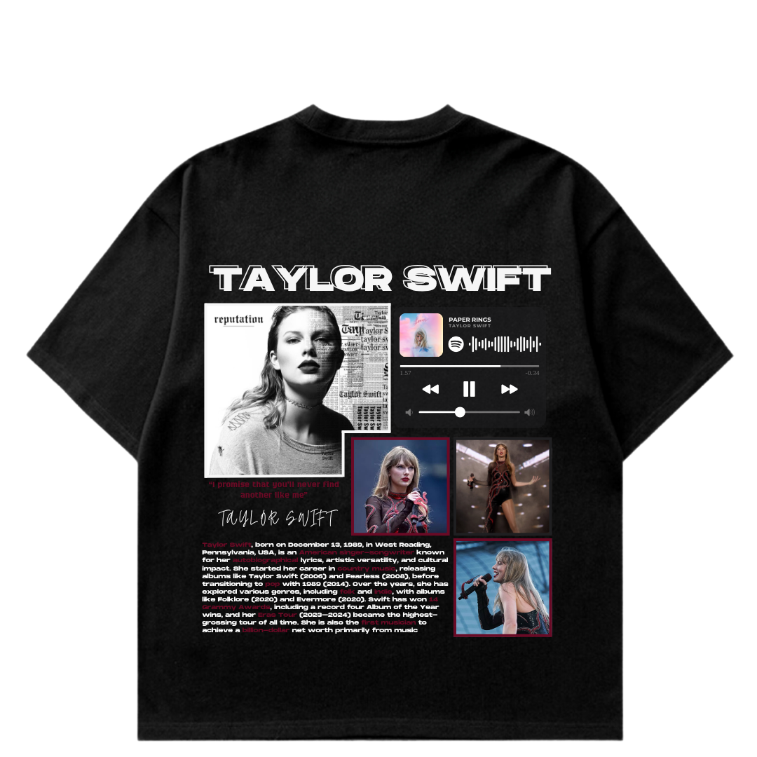 VISTELLA™ Kişiye Özel Oversize Taylor Swift T-shirt