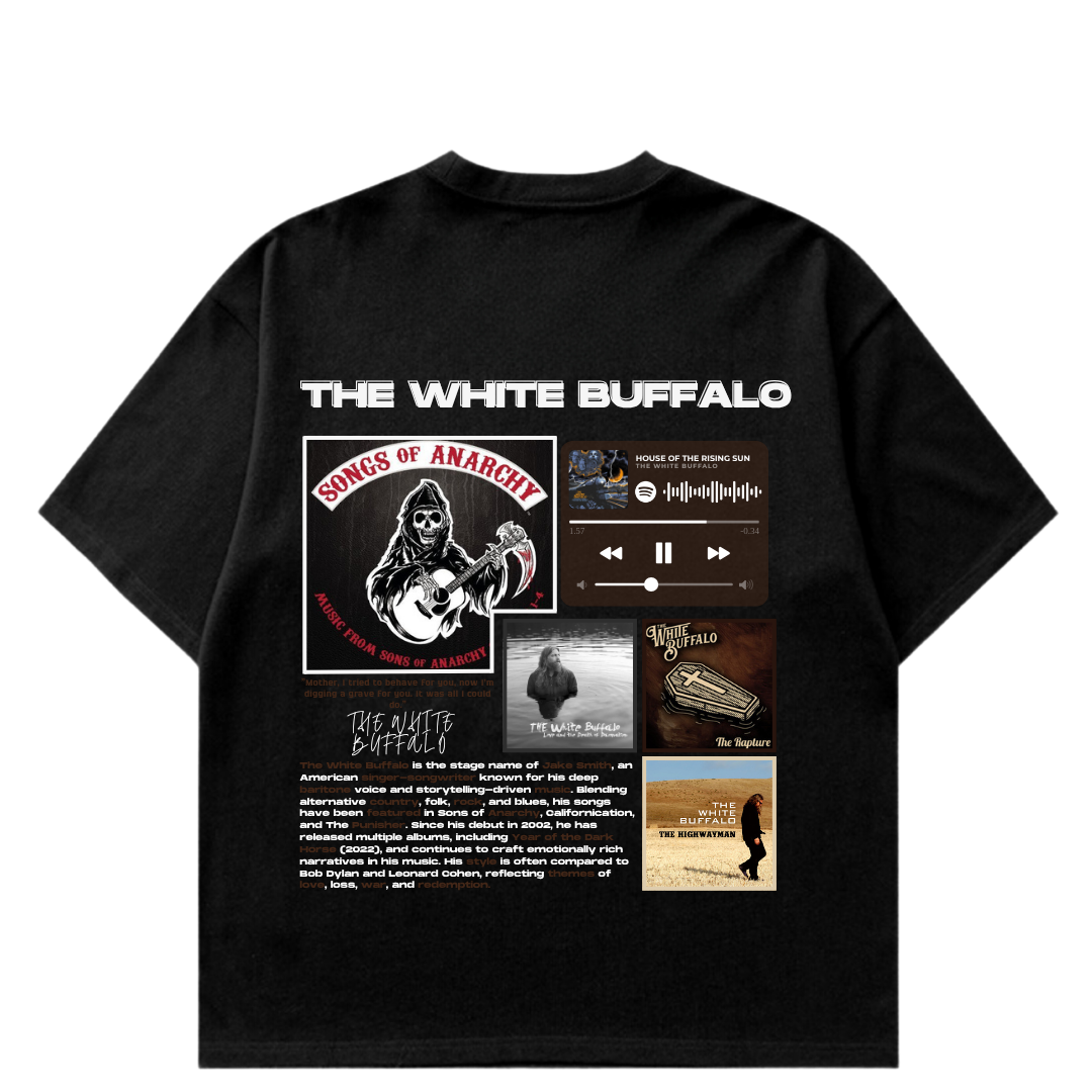 VISTELLA™ Kişiye Özel Oversize The White Buffalo T-shirt