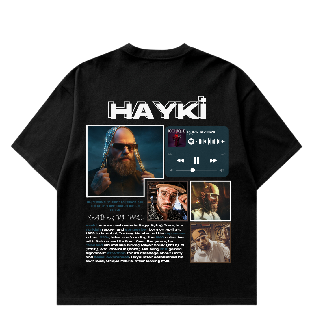 VISTELLA™ Kişiye Özel Oversize Hayki T-shirt