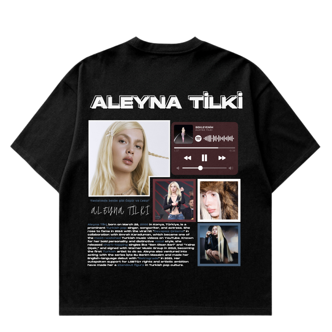 VISTELLA™ Kişiye Özel Oversize Aleyna Tilki T-shirt