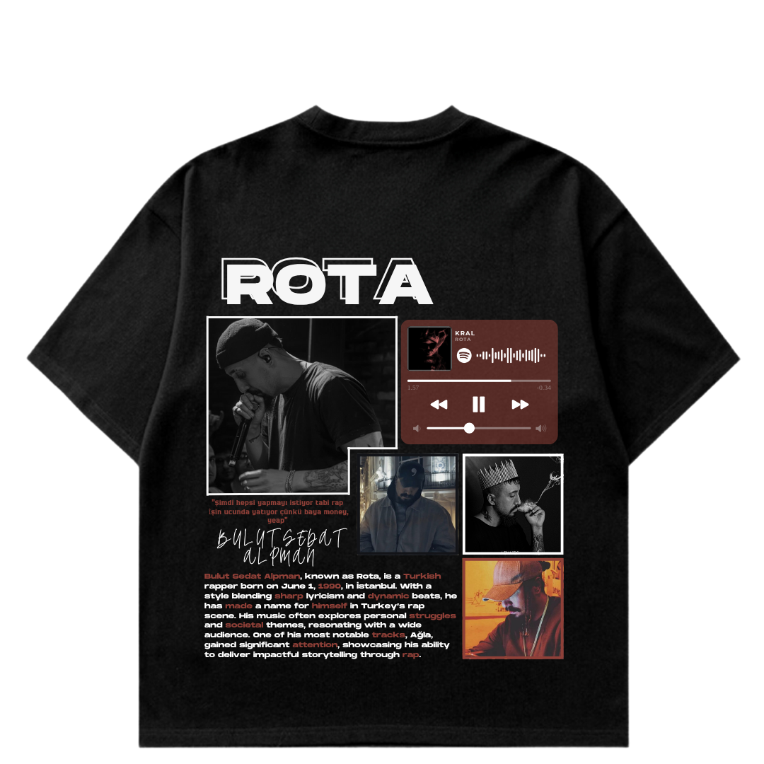 VISTELLA™ Kişiye Özel Oversize Rota T-shirt