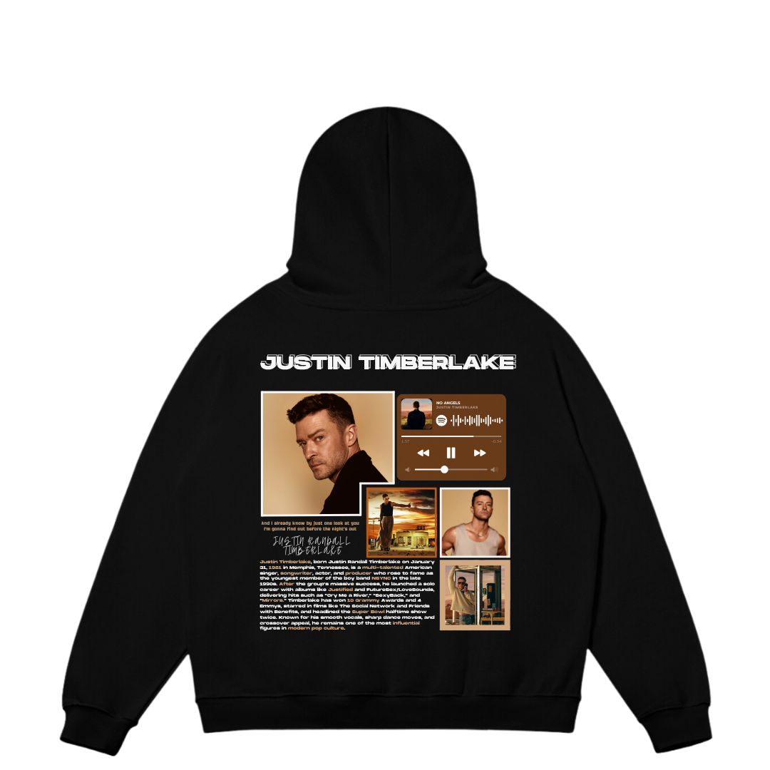 VISTELLA™ Kişiye Özel Oversize Justin Timberlake  Hoodie