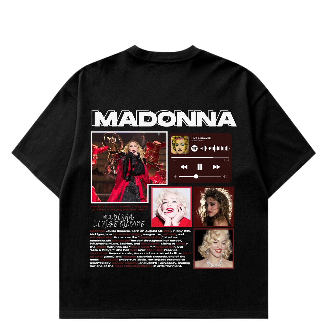 VISTELLA™ Kişiye Özel Oversize Madonna T-shirt