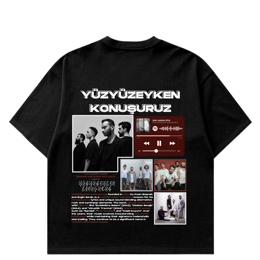 VISTELLA™ Kişiye Özel Oversize Yüzyüzeyken Konuşuruz T-shirt