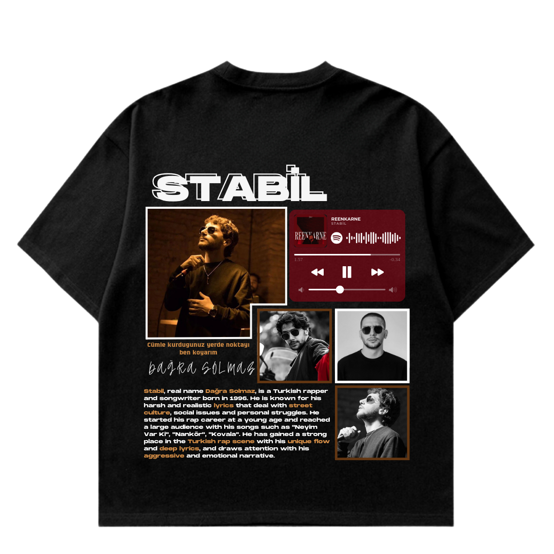 VISTELLA™ Kişiye Özel Oversize Stabil T-shirt