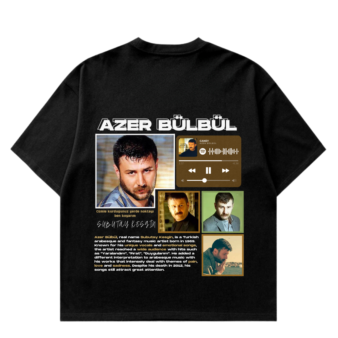 VISTELLA™ Kişiye Özel Oversize Azer Bülbül T-shirt