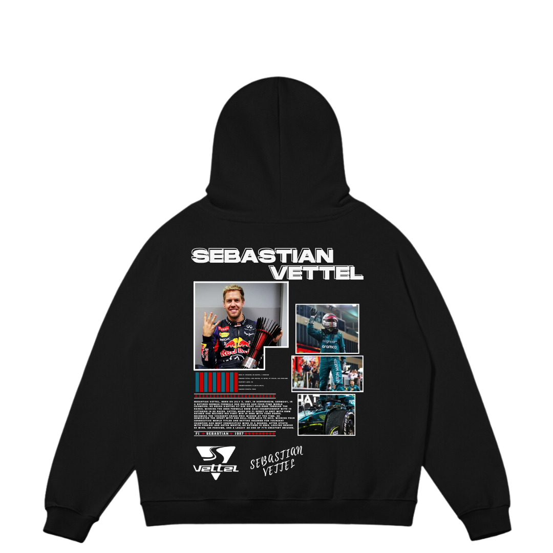 VISTELLA™ Kişiye Özel Oversize Sebastian Vettel Hoodie