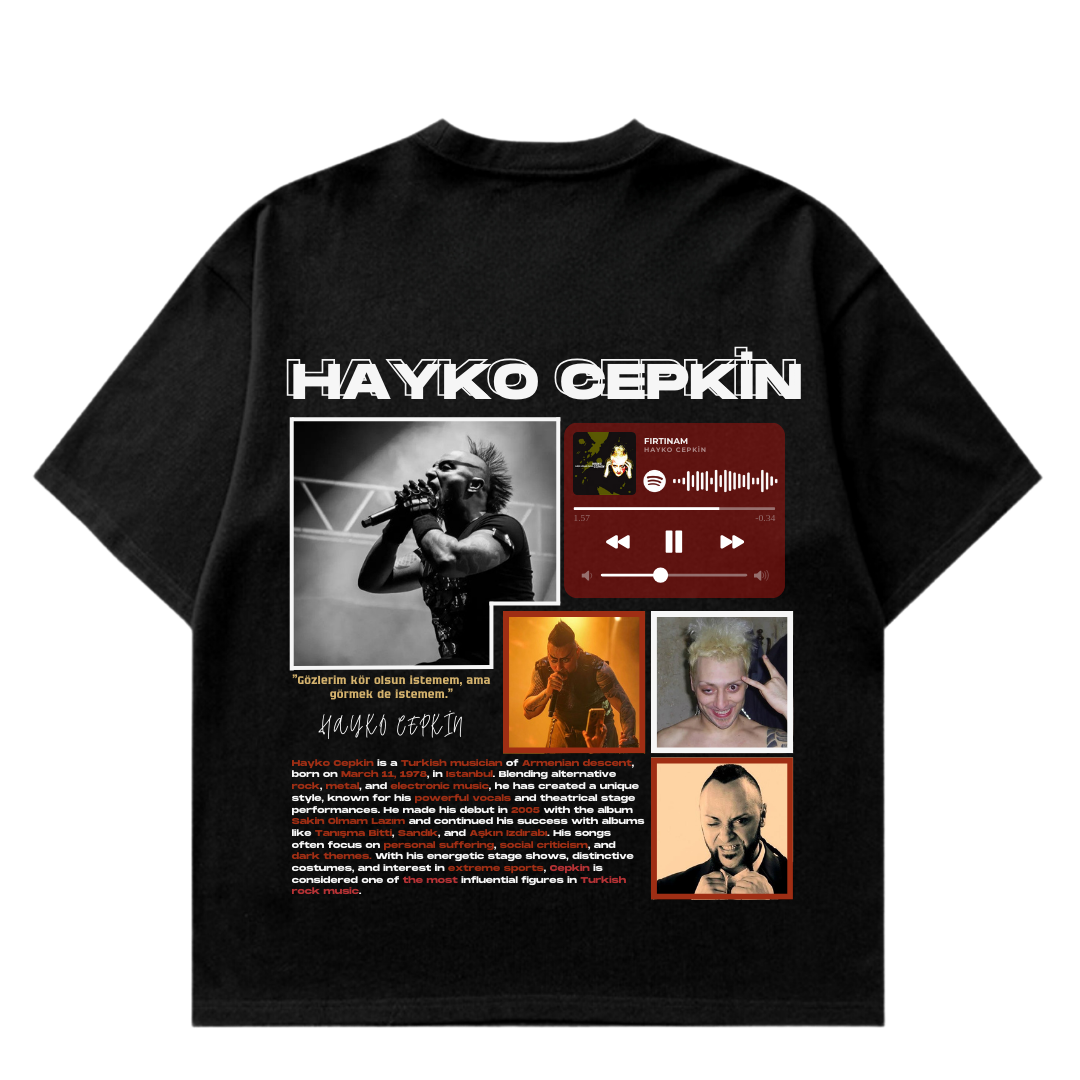 VISTELLA™ Kişiye Özel Oversize Hayko Cepkin T-shirt