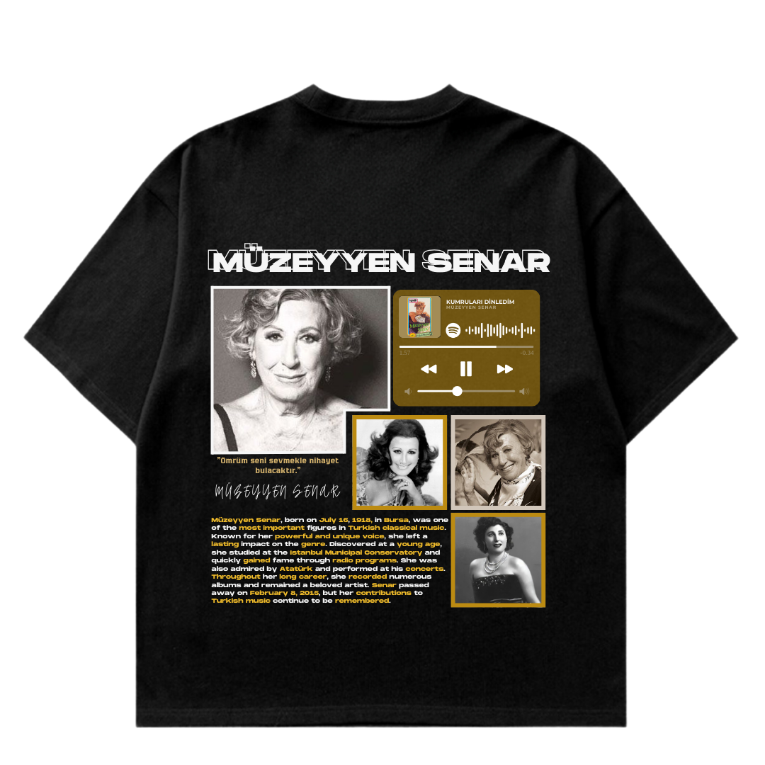 VISTELLA™ Kişiye Özel Oversize Müzeyyen Senar T-shirt