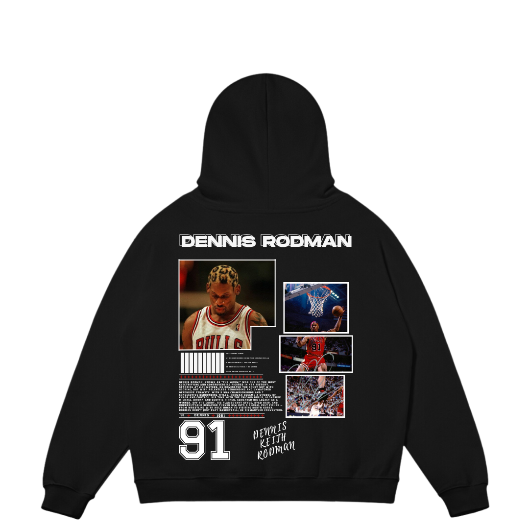 VISTELLA™ Kişiye Özel Oversize Dennis Rodman Hoodie