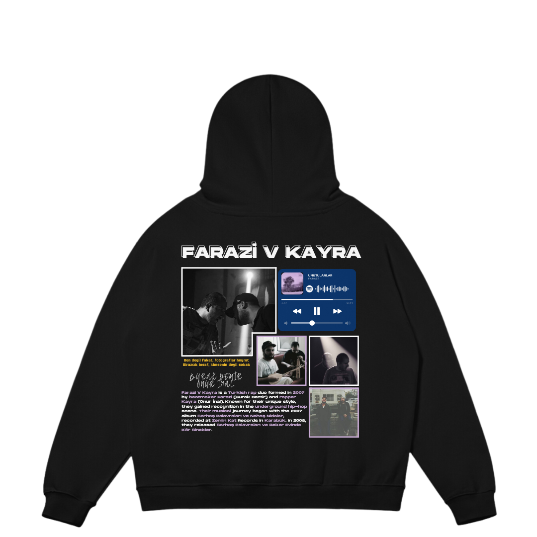 VISTELLA™ Kişiye Özel Oversize Farazi V Kayra Hoodie
