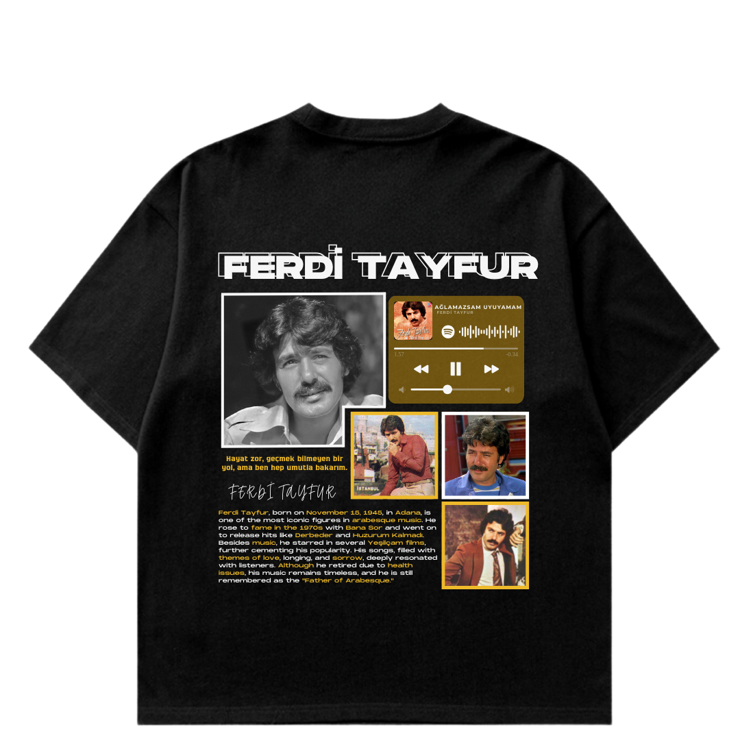 VISTELLA™ Kişiye Özel Oversize Ferdi Tayfur T-shirt